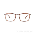 New Europe Style Unisexe Full Rim Rectangle Colorful Metal Optical Eyewear